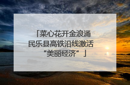 菜心花开金浪涌 民乐县高铁沿线激活“美丽经济”