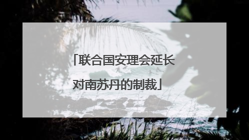 联合国安理会延长对南苏丹的制裁
