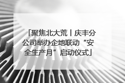 聚焦北大荒丨庆丰分公司举办企地联动“安全生产月”启动仪式
