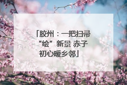胶州：一把扫帚“绘”新景 赤子初心暖乡邻