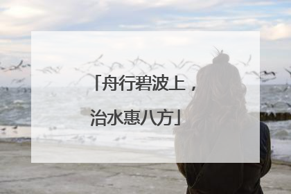 舟行碧波上，治水惠八方
