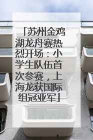 苏州金鸡湖龙舟赛热烈开场：小学生队伍首次参赛，上海龙获国际组冠亚军