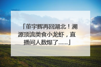 董宇辉再回湖北！溯源顶流美食小龙虾，直播间人数爆了……