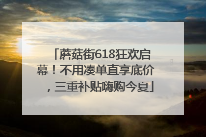 蘑菇街618狂欢启幕！不用凑单直享底价，三重补贴嗨购今夏