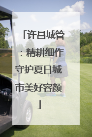 许昌城管：精耕细作守护夏日城市美好容颜