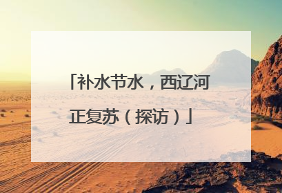 补水节水，西辽河正复苏（探访）