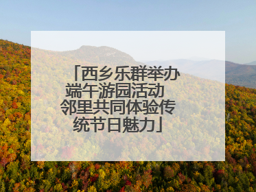 西乡乐群举办端午游园活动 邻里共同体验传统节日魅力