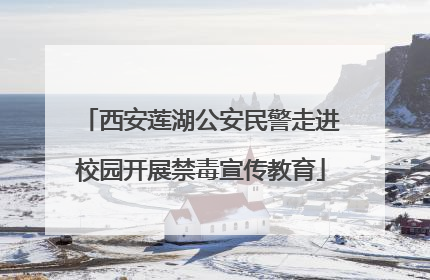 西安莲湖公安民警走进校园开展禁毒宣传教育