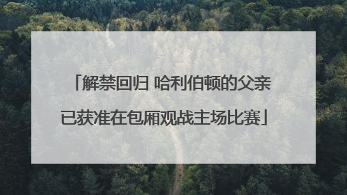 解禁回归 哈利伯顿的父亲已获准在包厢观战主场比赛