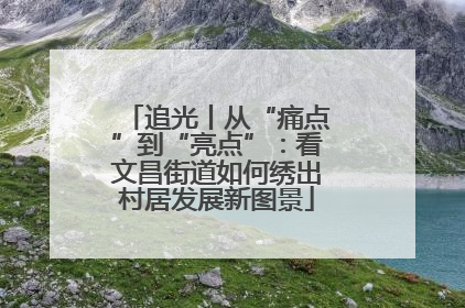 追光丨从“痛点”到“亮点”：看文昌街道如何绣出村居发展新图景
