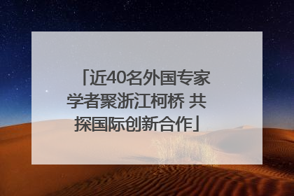 近40名外国专家学者聚浙江柯桥 共探国际创新合作