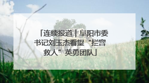 连续报道｜阜阳市委书记刘玉杰看望“拦窨救人”英勇团队