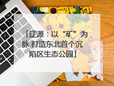 辽源：以“矿”为脉 打造东北首个沉陷区生态公园