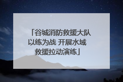谷城消防救援大队以练为战 开展水域救援拉动演练