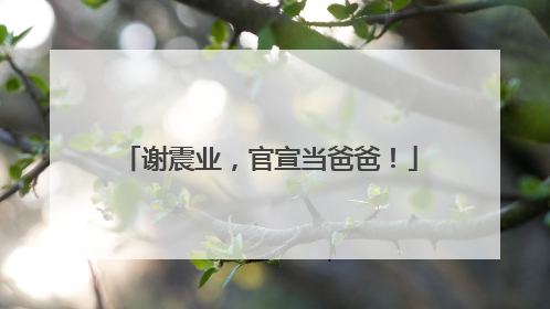 谢震业，官宣当爸爸！