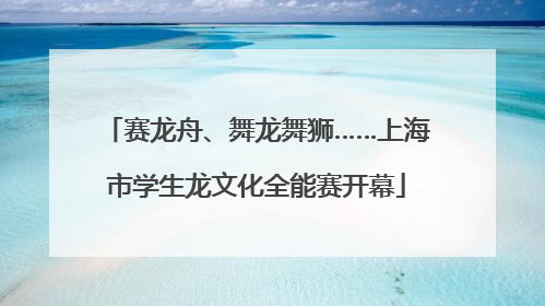 赛龙舟、舞龙舞狮……上海市学生龙文化全能赛开幕