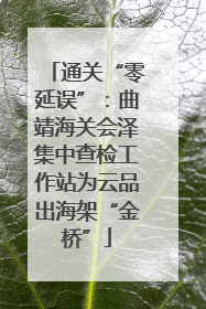 通关“零延误”：曲靖海关会泽集中查检工作站为云品出海架“金桥”