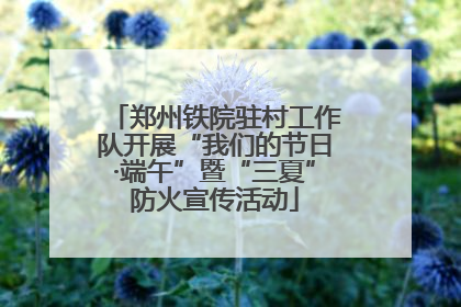郑州铁院驻村工作队开展“我们的节日·端午”暨“三夏”防火宣传活动