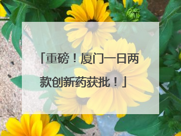 重磅！厦门一日两款创新药获批！