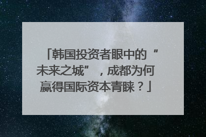 韩国投资者眼中的“未来之城”，成都为何赢得国际资本青睐？