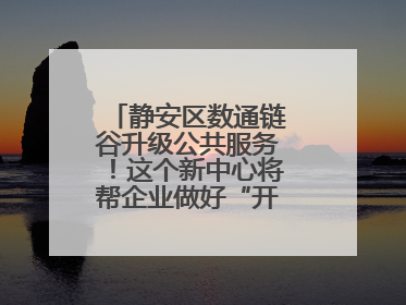 静安区数通链谷升级公共服务！这个新中心将帮企业做好“开门四件事”
