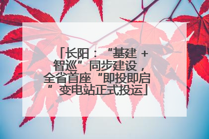 长阳：“基建 + 智巡”同步建设，全省首座“即投即启”变电站正式投运