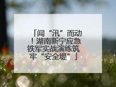 闻“汛”而动！湖南新宁应急铁军实战演练筑牢“安全堤”