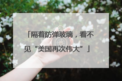 隔着防弹玻璃，看不见“美国再次伟大”