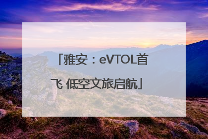 雅安：eVTOL首飞 低空文旅启航