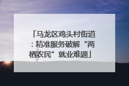 马龙区鸡头村街道：精准服务破解“两栖农民”就业难题