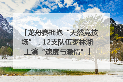 龙舟赛拥抱“天然竞技场”，12支队伍枣林湖上演“速度与激情”