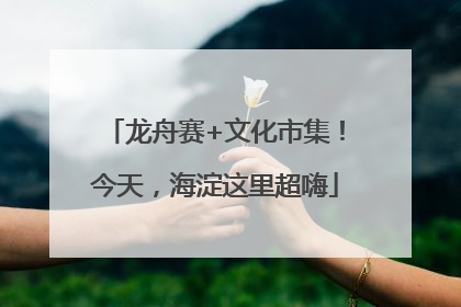 龙舟赛+文化市集！今天，海淀这里超嗨