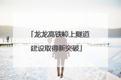 龙龙高铁嶂上隧道建设取得新突破