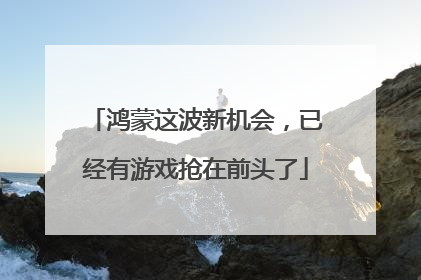鸿蒙这波新机会，已经有游戏抢在前头了