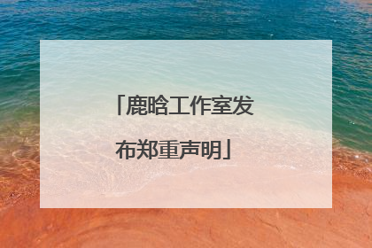 鹿晗工作室发布郑重声明