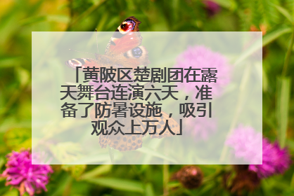 黄陂区楚剧团在露天舞台连演六天，准备了防暑设施，吸引观众上万人