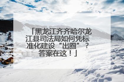 黑龙江齐齐哈尔龙江县司法局如何凭标准化建设“出圈”？答案在这！