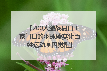 200人激战夏日！家门口的羽球盛宴让百姓运动基因觉醒