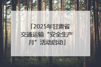 2025年甘肃省交通运输“安全生产月”活动启动