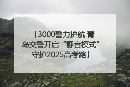 3000警力护航 青岛交警开启“静音模式”守护2025高考路