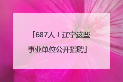 687人！辽宁这些事业单位公开招聘