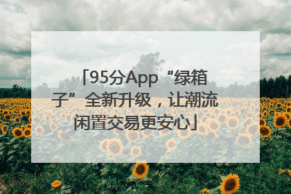 95分App“绿箱子”全新升级，让潮流闲置交易更安心