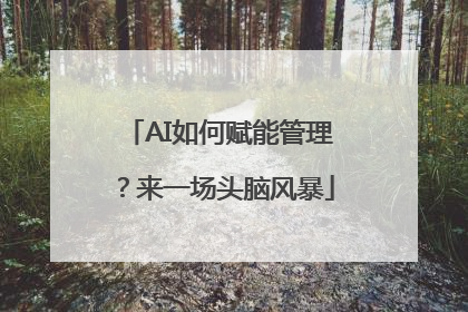 AI如何赋能管理？来一场头脑风暴