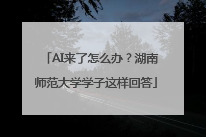 AI来了怎么办？湖南师范大学学子这样回答
