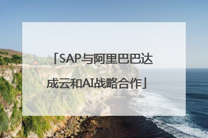 SAP与阿里巴巴达成云和AI战略合作